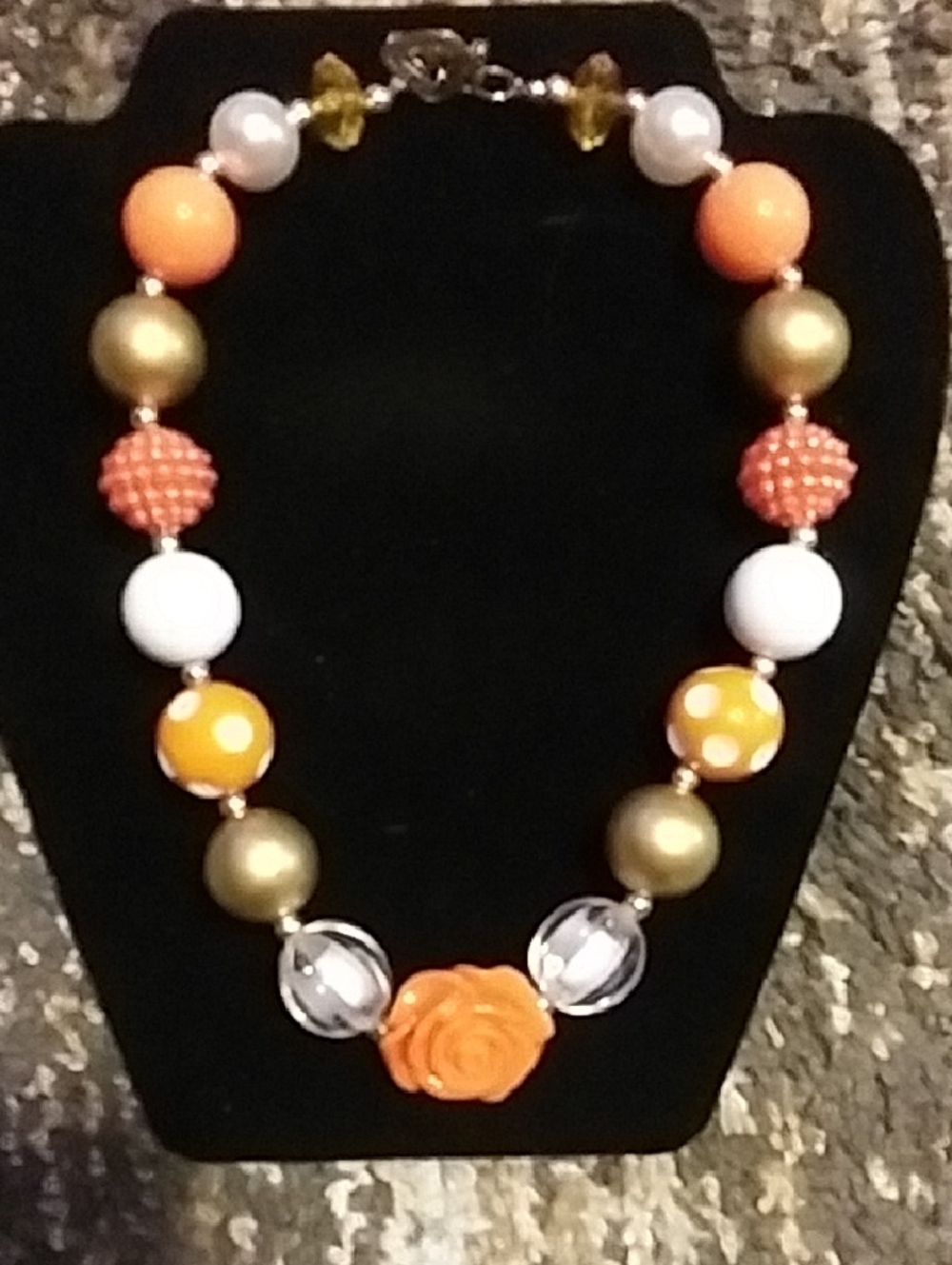 Bubble Gum Fall Colors Little Girls  Necklace